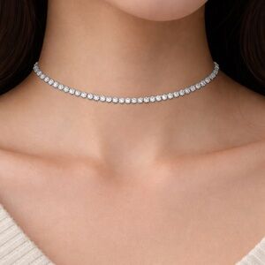 2.5MM tennis necklace 15”+2” extension